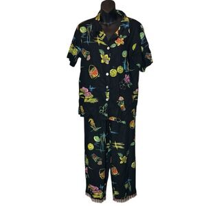 Paradiso vintage beaded vacation travel matching set colorful tropical resort